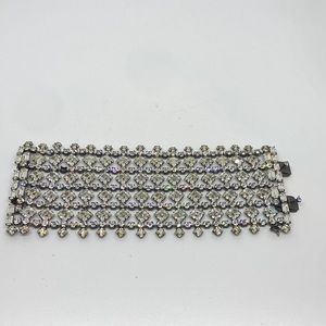 Antique rhinestone wide cuff